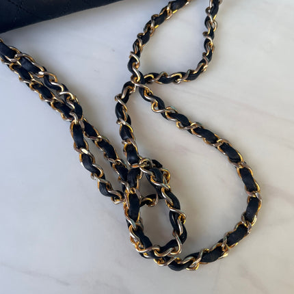 Chanel Classic Flap Vintage Black Leather with 24k Gold Hardware