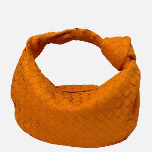 Bottega Veneta Teen Jodie Small Orange Leather-Luxbags