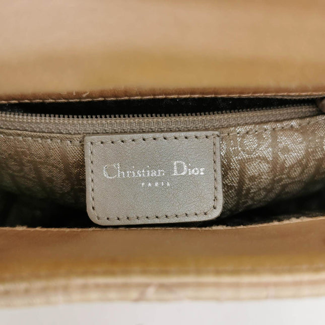 Sold Lady Dior Mini Beige Silk Handbag