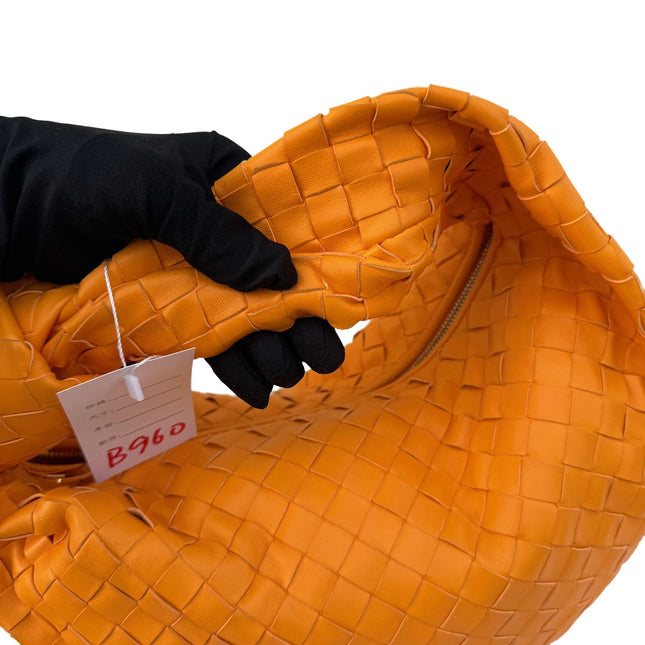 Bottega Veneta Teen Jodie Small Orange Leather