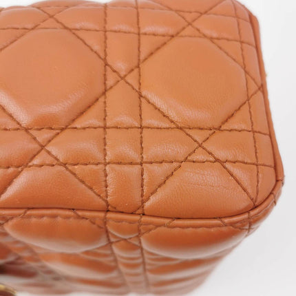 Sold Lady Dior Small My Abcdior Orange Lambskin Cannage Leather