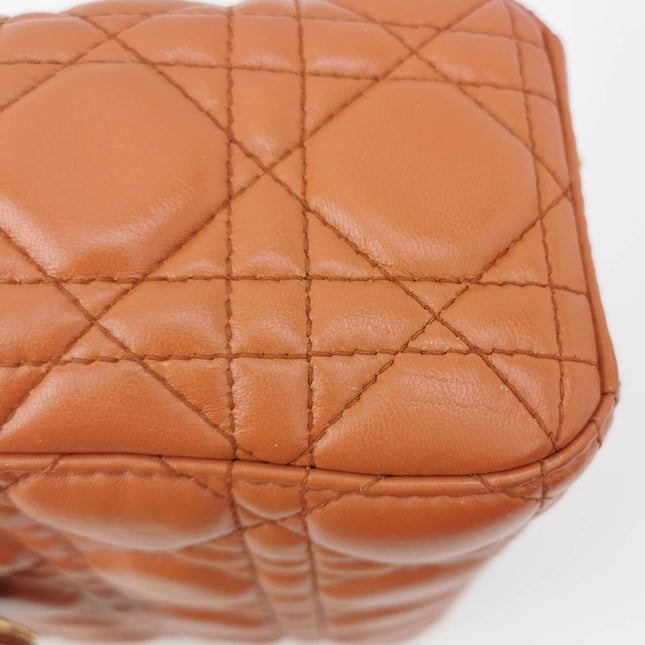 Sold Lady Dior Small My Abcdior Orange Lambskin Cannage Leather