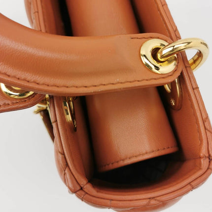Sold Lady Dior Small My Abcdior Orange Lambskin Cannage Leather