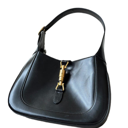 Sold Gucci Jackie 1961 Black Leather Bag with Adjustable Strap