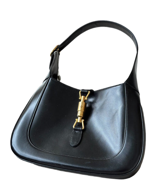 Sold Gucci Jackie 1961 Black Leather Bag with Adjustable Strap