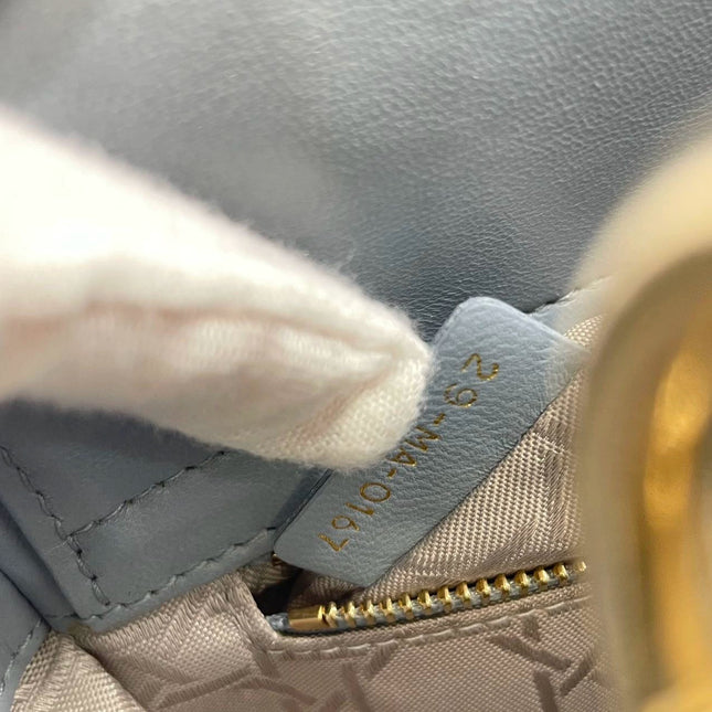 Sold Lady Dior My Abcdior Blue Lambskin Cannage Leather with Strap
