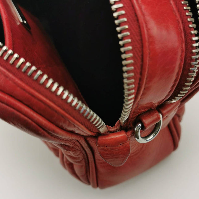 Miu Miu Nappa Matelasse Camera Bag Red