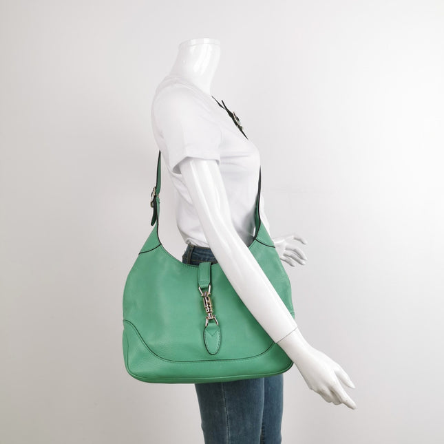 Sold Gucci Jackie 1961 Soft Green Leather Bag Medium
