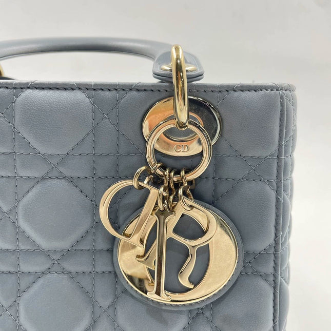 Sold Lady Dior My Abcdior Blue Lambskin Cannage Leather with Strap