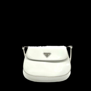 Prada Cleo Flap White Leather Shoulder bag