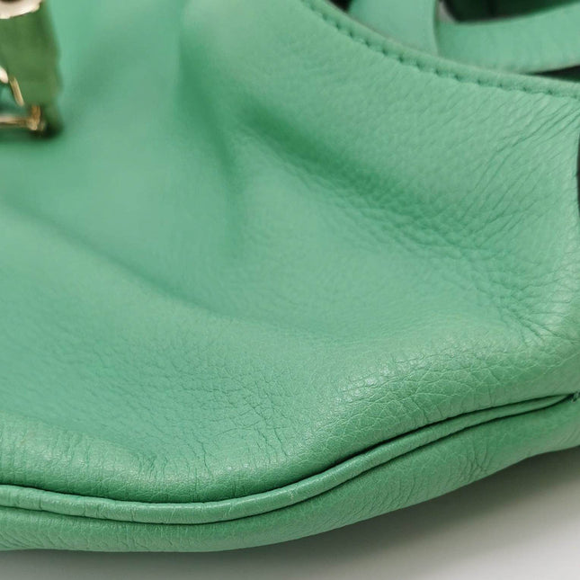 Sold Gucci Jackie 1961 Soft Green Leather Bag Medium