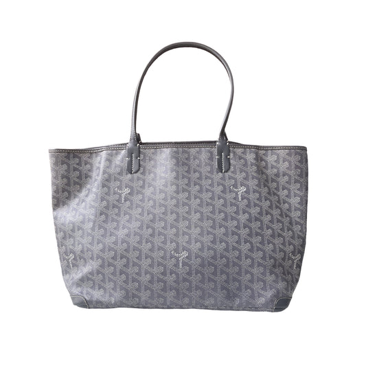 Goyard Artois PM Small/Medium Grey Tote with Leather Corners and Zip Opening