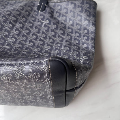 Goyard Artois PM Small/Medium Grey Tote with Leather Corners and Zip Opening