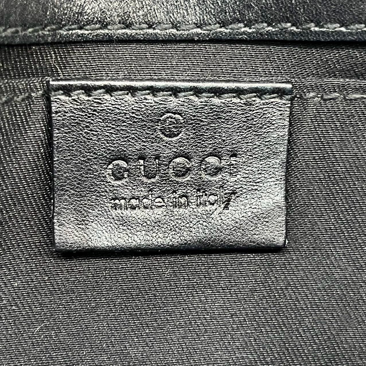 Gucci Horsebit 1955 Chain Shoulder bag Black monogram with Pink silk stripe
