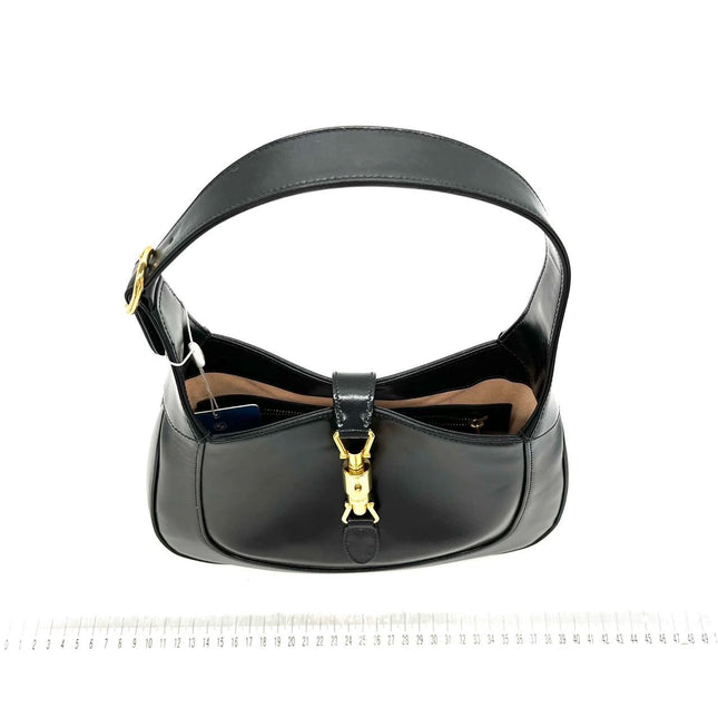 Sold Gucci Jackie 1961 Black Leather Bag with Adjustable Strap
