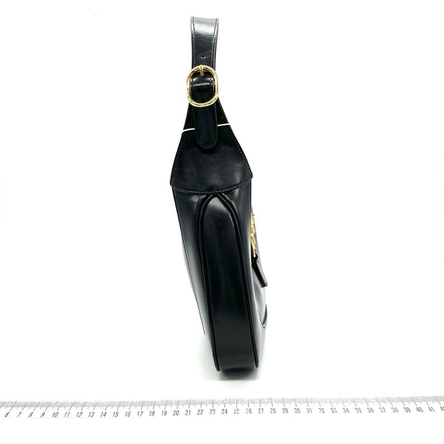 Sold Gucci Jackie 1961 Black Leather Bag with Adjustable Strap
