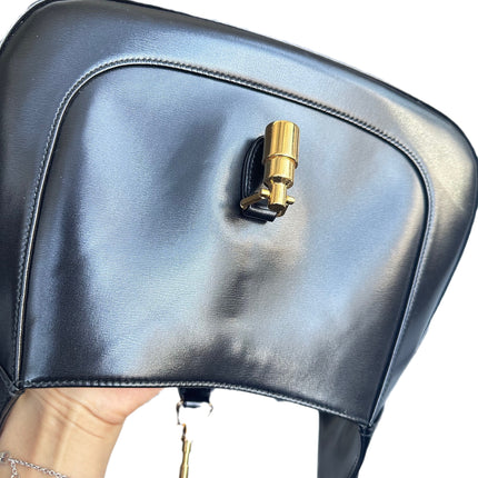 Sold Gucci Jackie 1961 Black Leather Bag with Adjustable Strap