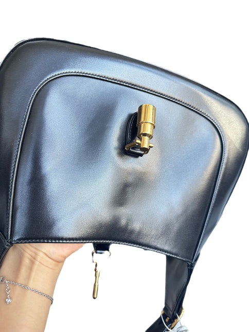 Sold Gucci Jackie 1961 Black Leather Bag with Adjustable Strap