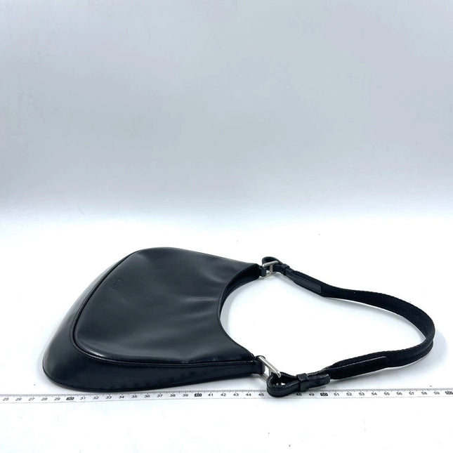 Sold Prada Cleo Vintage Black Leather Silver Hardware