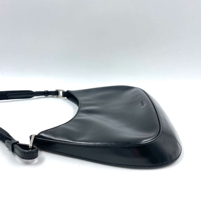 Sold Prada Cleo Vintage Black Leather Silver Hardware