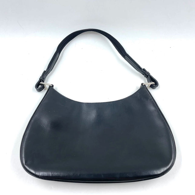 Sold Prada Cleo Vintage Black Leather Silver Hardware
