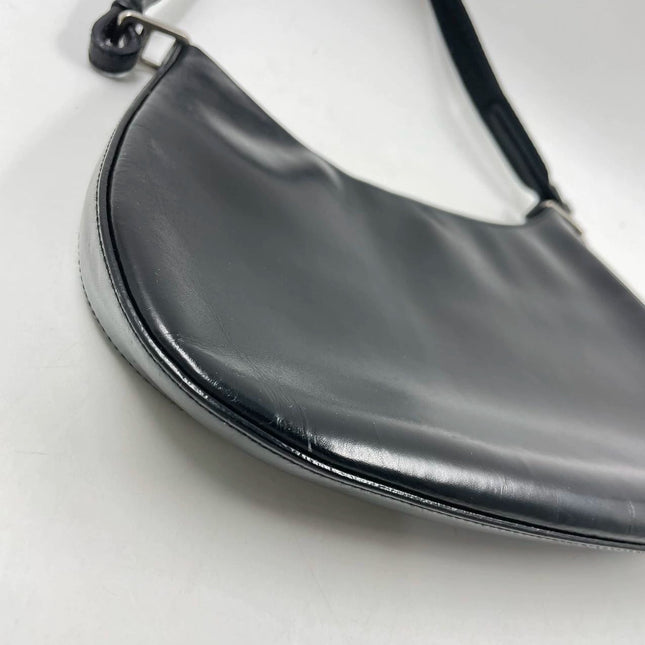 Sold Prada Cleo Vintage Black Leather Silver Hardware