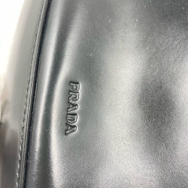 Sold Prada Cleo Vintage Black Leather Silver Hardware