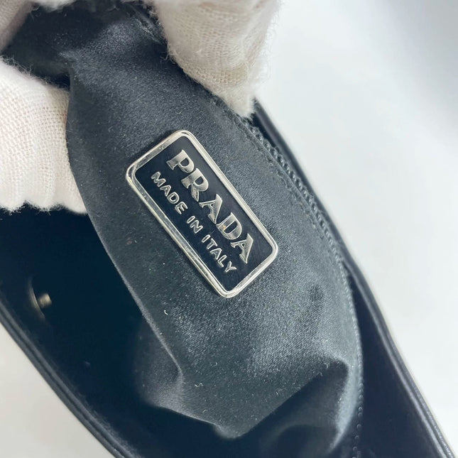 Sold Prada Cleo Vintage Black Leather Silver Hardware