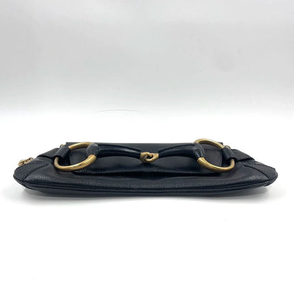 Sold Gucci Horsebit 1955 Chain Shoulder bag Large Black Leather