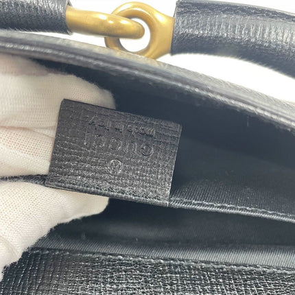 Sold Gucci Horsebit 1955 Chain Shoulder bag Large Black Leather