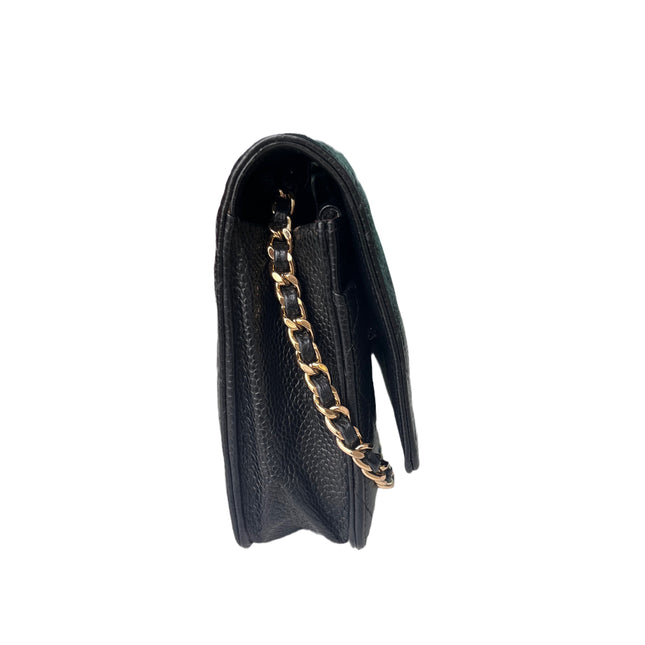 Sold Chanel Wallet on Chain WOC Black Caviar Leather with Gold hardware
