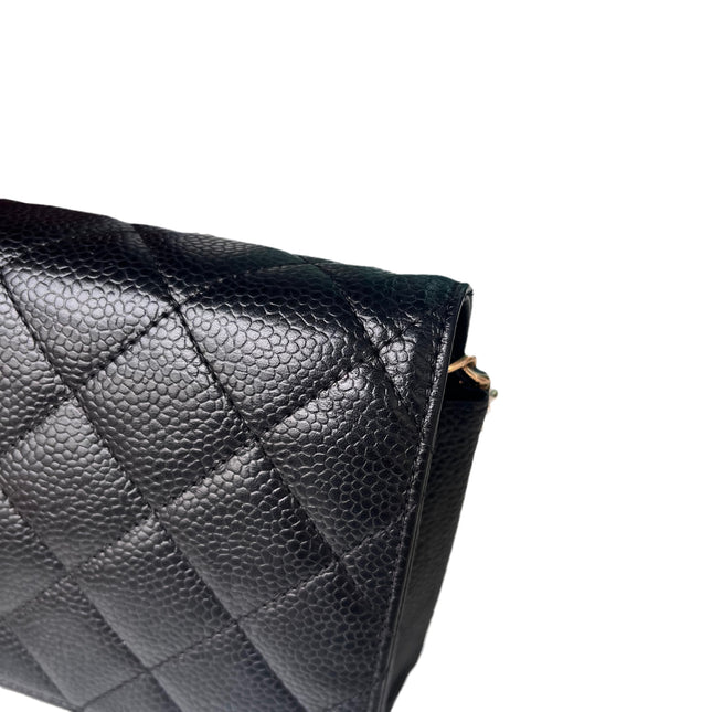 Sold Chanel Wallet on Chain WOC Black Caviar Leather with Gold hardware