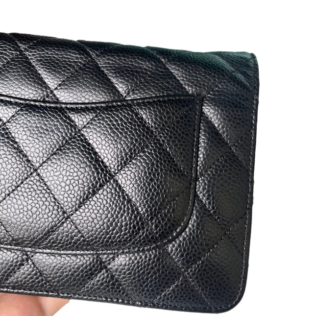 Sold Chanel Wallet on Chain WOC Black Caviar Leather with Gold hardware
