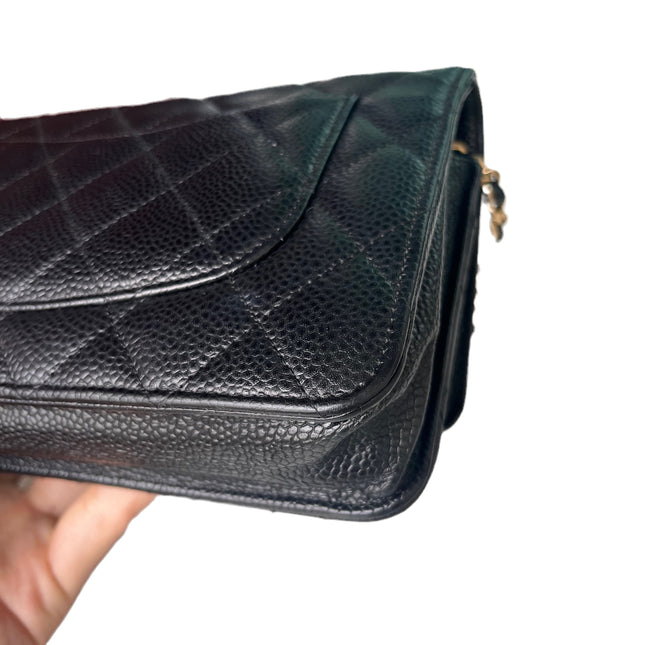 Sold Chanel Wallet on Chain WOC Black Caviar Leather with Gold hardware