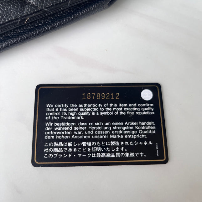 Sold Chanel Wallet on Chain WOC Black Caviar Leather with Gold hardware