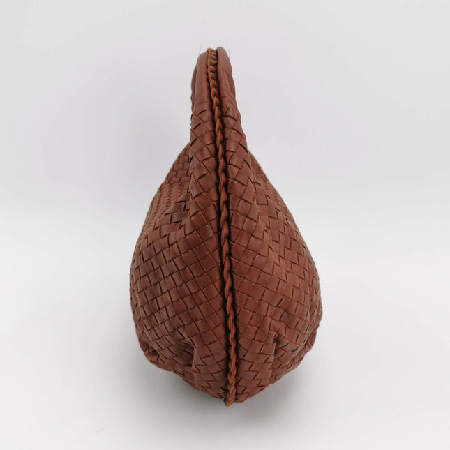 Sold Bottega Veneta Belly Hobo Intrecciato Burgundy Nappa Leather Medium