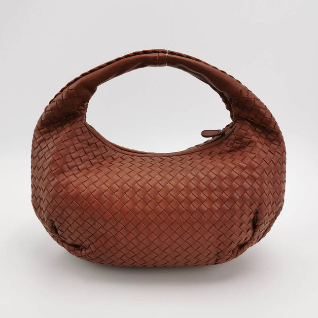 Sold Bottega Veneta Belly Hobo Intrecciato Burgundy Nappa Leather Medium