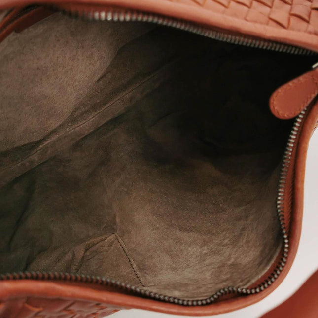 Sold Bottega Veneta Belly Hobo Intrecciato Burgundy Nappa Leather Medium