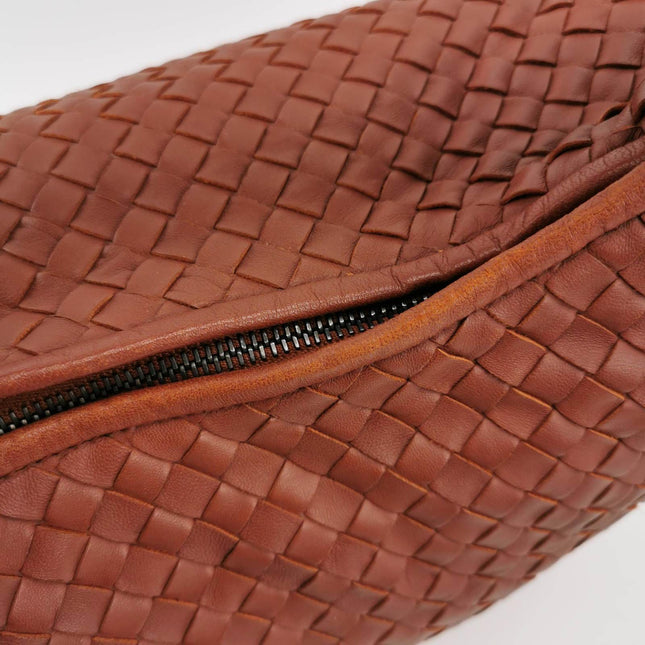 Sold Bottega Veneta Belly Hobo Intrecciato Burgundy Nappa Leather Medium