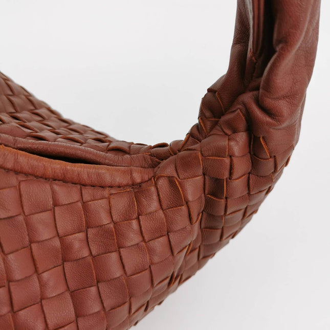 Sold Bottega Veneta Belly Hobo Intrecciato Burgundy Nappa Leather Medium
