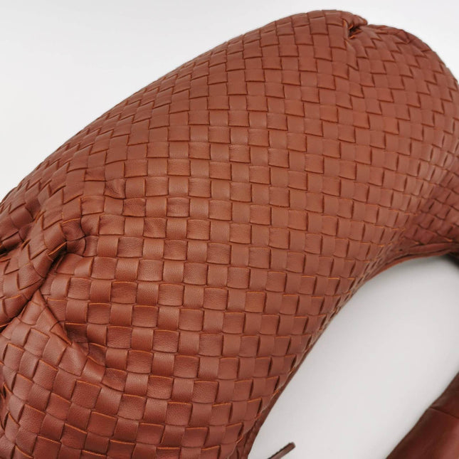 Sold Bottega Veneta Belly Hobo Intrecciato Burgundy Nappa Leather Medium