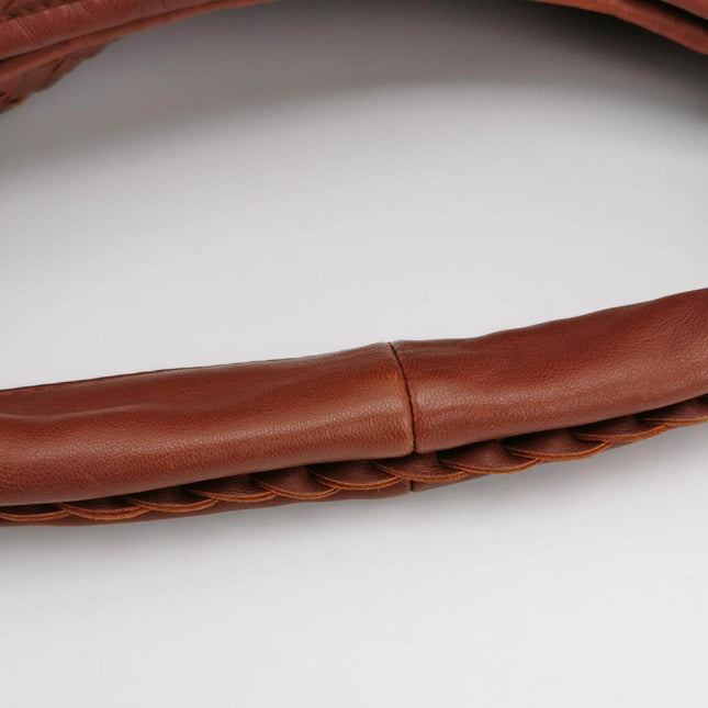 Sold Bottega Veneta Belly Hobo Intrecciato Burgundy Nappa Leather Medium