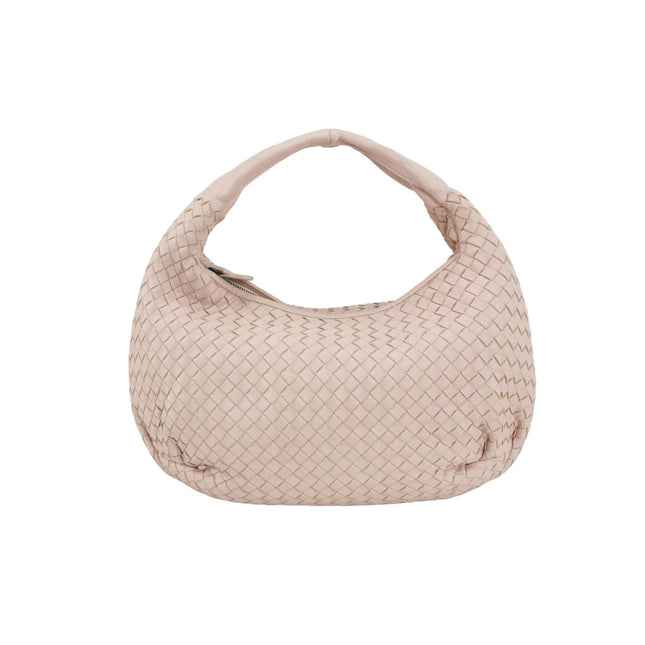 Bottega Veneta Belly Hobo Intrecciato Light Pastel Pink Nappa Leather Medium-Luxbags
