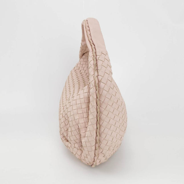 Sold Bottega Veneta Belly Hobo Intrecciato Light Pastel Pink Nappa Leather Medium