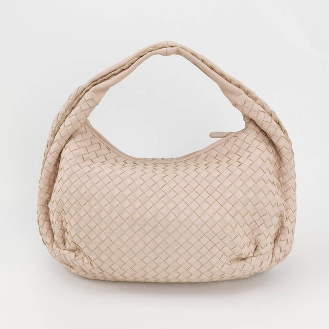 Sold Bottega Veneta Belly Hobo Intrecciato Light Pastel Pink Nappa Leather Medium