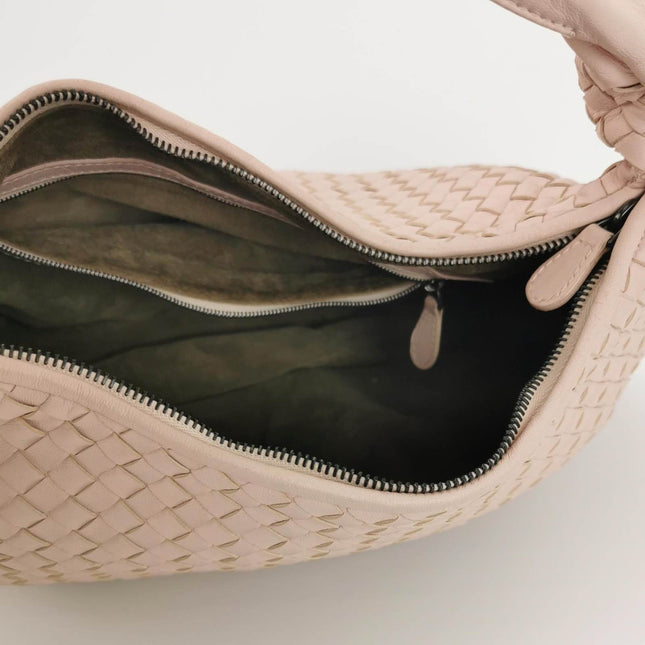 Sold Bottega Veneta Belly Hobo Intrecciato Light Pastel Pink Nappa Leather Medium
