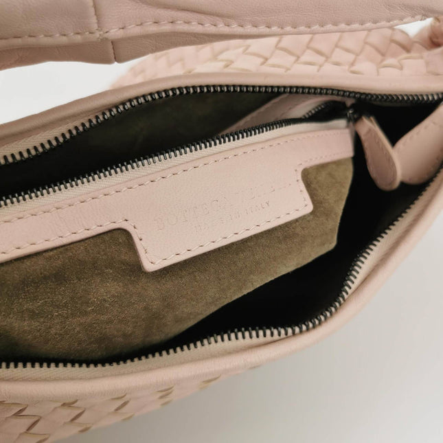 Sold Bottega Veneta Belly Hobo Intrecciato Light Pastel Pink Nappa Leather Medium