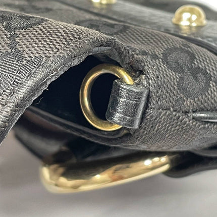 Sold Gucci Horsebit 1955 Cloth Black Monogram Large Shoulder bag