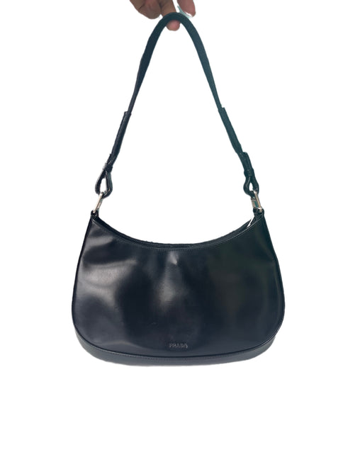 Sold Prada Cleo Vintage Black Leather Silver Hardware-Luxbags