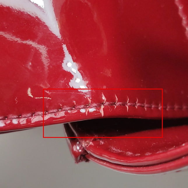 Lady Dior Mini Red Burgundy Patent Leather Gold Hardware Suede Interior Chain Strap 2019